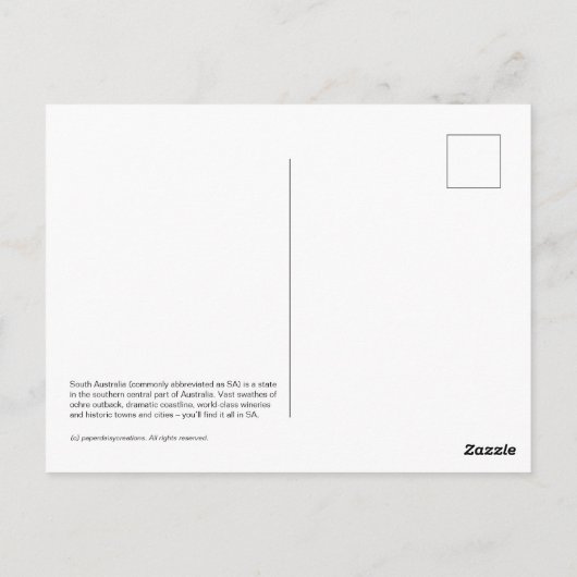 Südafrika Postkarte (Rückseite)