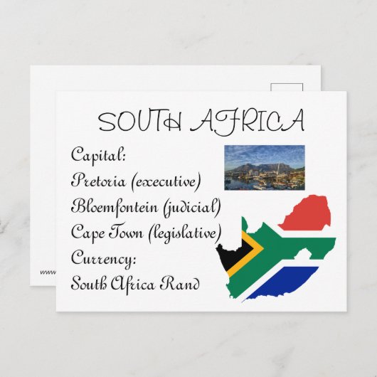 Südafrika Postkarte (Vorne/Hinten)