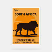 Südafrika-Reiseposter Acrylschild (Vorderseite)