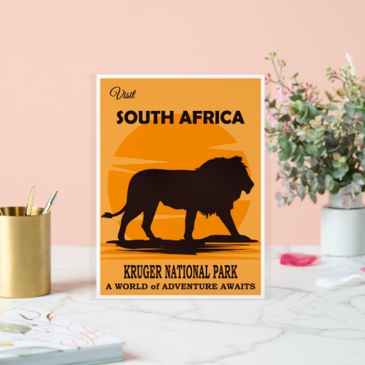 Südafrika-Reiseposter Acrylschild (Hochzeit)