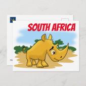Südafrika Rhino Postkarte (Vorne/Hinten)
