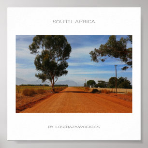 Südafrika Road Landscape Travel Poster