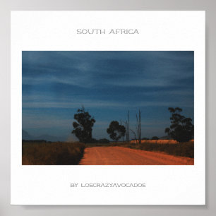 Südafrika Road Landscape Travel Poster