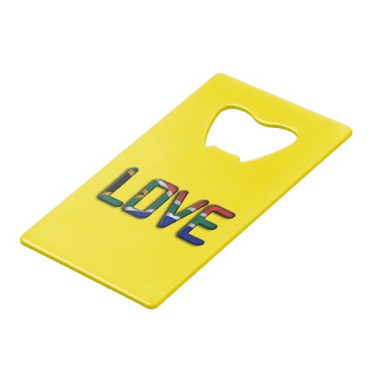 Südafrika Schöne Liebe Phantastisches Zitat Kunst Geldbeutel Flaschenöffner (Rückseite Schrägansicht)