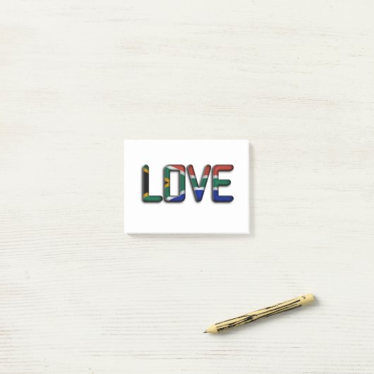 Südafrika Schöne Liebe Phantastisches Zitat Kunst Post-it Klebezettel (Auf Schreibtisch)