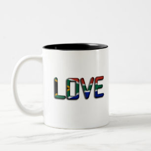 Südafrika Schöne Liebe Phantastisches Zitat Kunst Zweifarbige Tasse