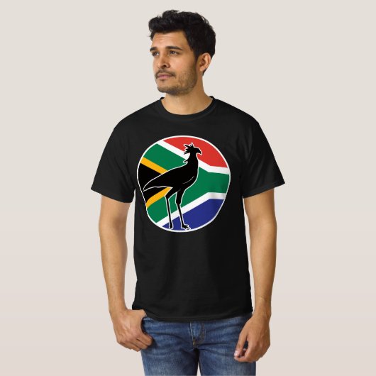 Südafrika Sekretär für Vögel Afrikas T-Shirt (Vorne ganz)
