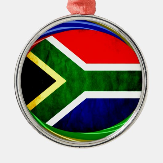 Südafrika Silbernes Ornament (Vorne)