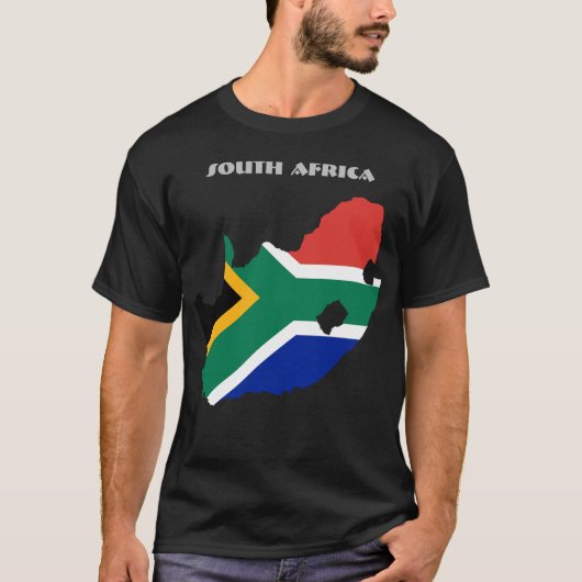 SÜDAFRIKA Special Customizable Black Tourist T-Shirt (Vorderseite)