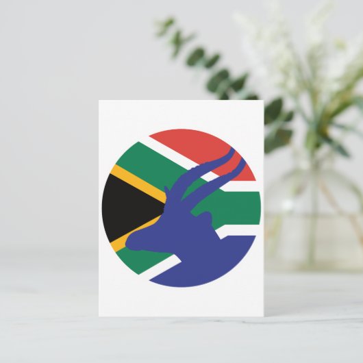Südafrika Springbok Antelope Südafrika Postkarte (Stehend Vorderseite)