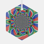 Südafrika-Sternschmuck Ornament Aus Glas (Vorderseite)