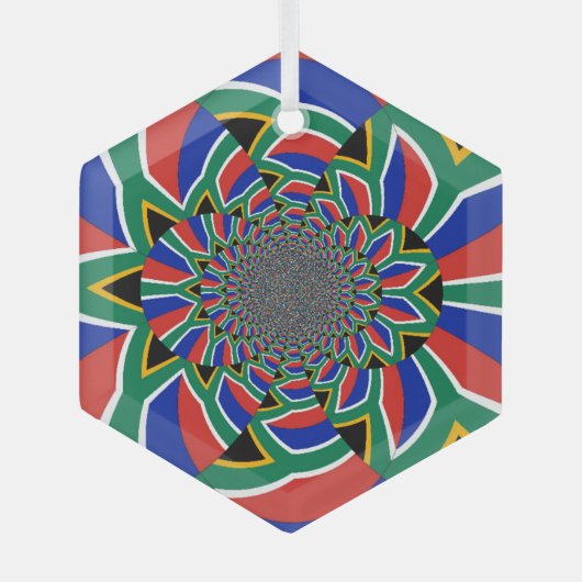 Südafrika-Sternschmuck Ornament Aus Glas (Vorderseite)