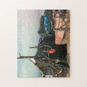 Südafrika Strandlooper-Hütte. Puzzle (Vertikal)