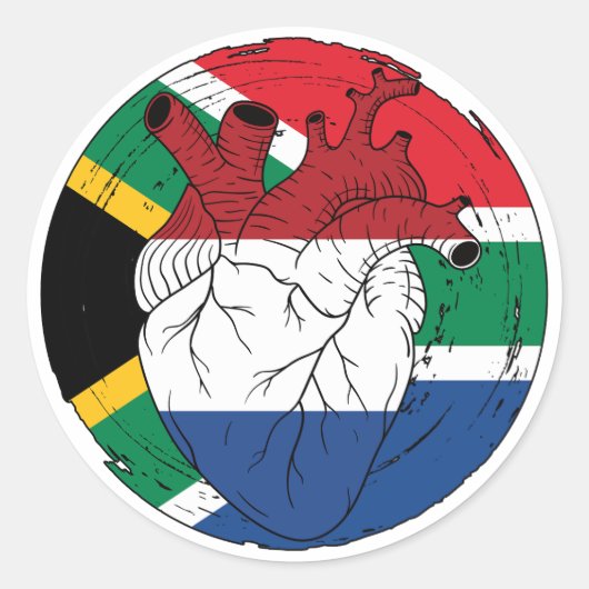 Südafrika Südafrika Niederlande Runder Aufkleber (Vorderseite)