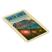 Südafrika Tafelberg Illustration Reise Magnet (Rechte Seite)