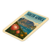 Südafrika Tafelberg Illustration Reise Magnet (Linke Seite)