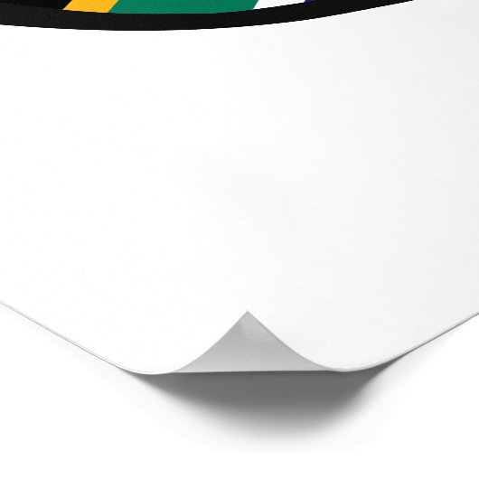 Südafrika überträgt Sondertext und Farbposter Poster (Ecke)