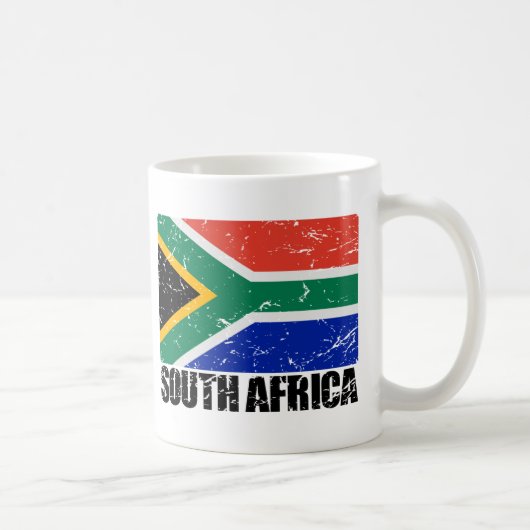 Südafrika-Vintage-Flagge Kaffeetasse (Rechts)