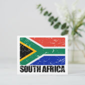 Südafrika-Vintage-Flagge Postkarte (Stehend Vorderseite)