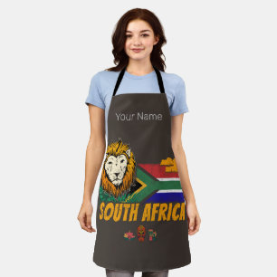 Südafrika Vintage-Löwenflagge Safari-Souvenir Schürze