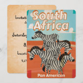 Südafrika Vintage Travel Poster Einladung (Vorne/Hinten)