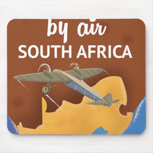 Südafrika Vintage Travel Poster Mousepad (Vorne)