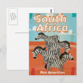 Südafrika Vintage Travel Poster Postkarte (Vorne/Hinten)