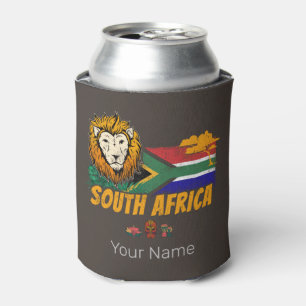 Südafrika Vintager Löwenfahne Safari Souvenir Dosenkühler