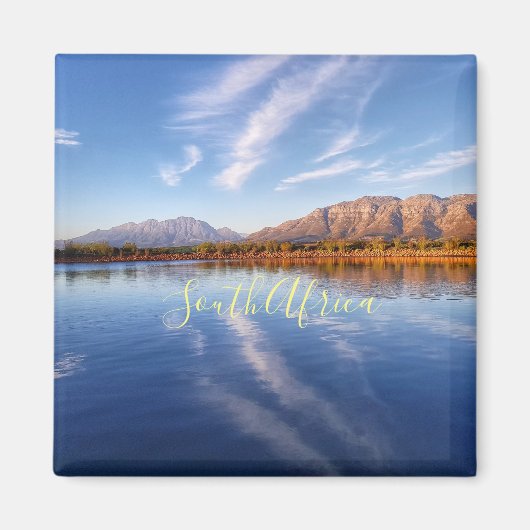 Südafrika Wasser Berge See Landschaft Magnet (Vorne)