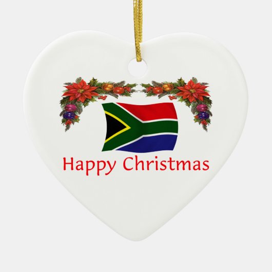 Südafrika-Weihnachten Keramikornament (Vorne)