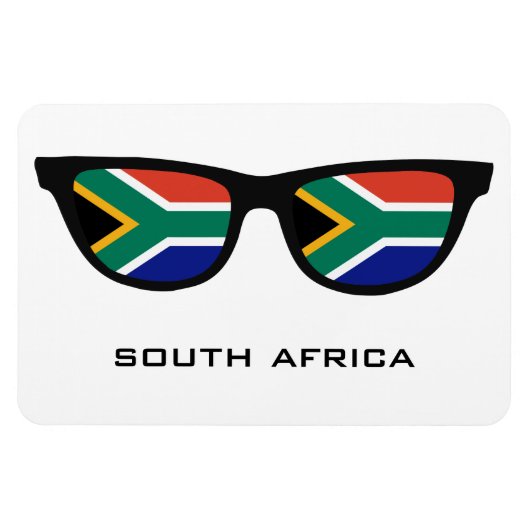Südafrika weist benutzerdefinierten Text- und Farb Magnet (Horizontal)