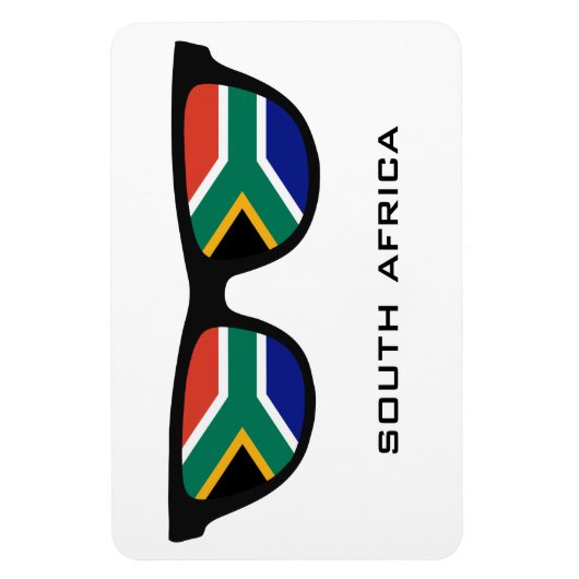 Südafrika weist benutzerdefinierten Text- und Farb Magnet (Vertikal)