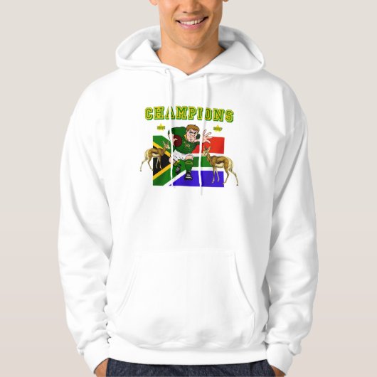 Südafrika-Welt verficht Rugby Hoodie (Vorderseite)