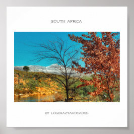 Südafrika Winter Herbst Landschaftspopster Poster