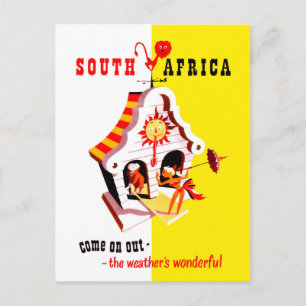 Südafrika, wunderbarer Wetterzeiger, Vintage Postkarte