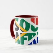 Südafrika wurzelt südafrikanische Flagge Braai Tasse (Vorderseite Links)