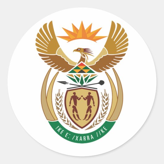 Südafrika ZA Runder Aufkleber (Vorderseite)