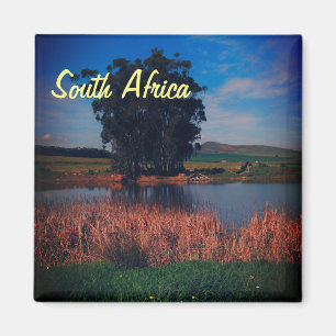 Südafrika ZA Teich Bäume Landschaftsansicht Magnet