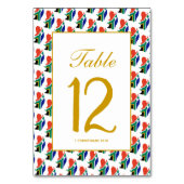 SÜDAFRIKANISCHE Bankettfeier Hochzeit Tischnummer (Rückseite)