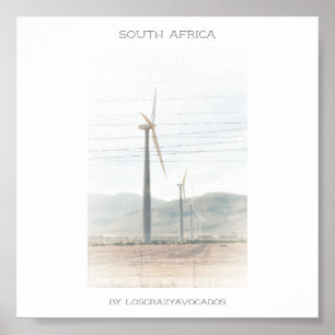 Südafrikanische Berge Landschaftspflege Plakat