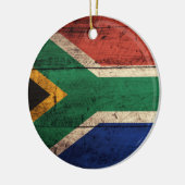 Südafrikanische Fahne aus Holz Keramikornament (Links)