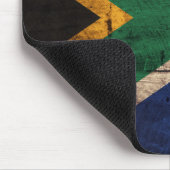 Südafrikanische Fahne aus Holz Mousepad (Ecke)