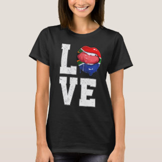 Südafrikanische Fahne-Liebe Südafrikas T-Shirt