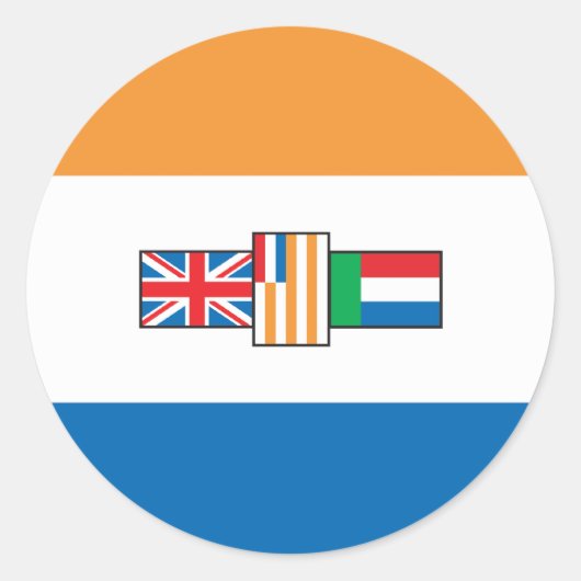 Südafrikanische Flagge 1928 Runder Aufkleber (Vorderseite)