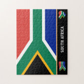 Südafrikanische Flagge & afrikanisches Land /Südaf Puzzle (Vertikal)