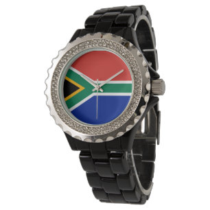 Südafrikanische Flagge Armbanduhr