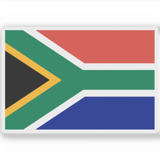 Südafrikanische Flagge Aufkleber (Vorderseite)