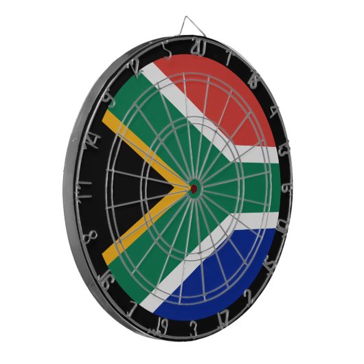 Südafrikanische Flagge Dartboard & Africa / game b Dartscheibe (Vorderseite Links)