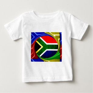 Südafrikanische Flagge: Dynamisches Swirl-Motiv Baby T-shirt