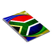 Südafrikanische Flagge: Dynamisches Swirl-Motiv Notizblock (Rechte Seite)